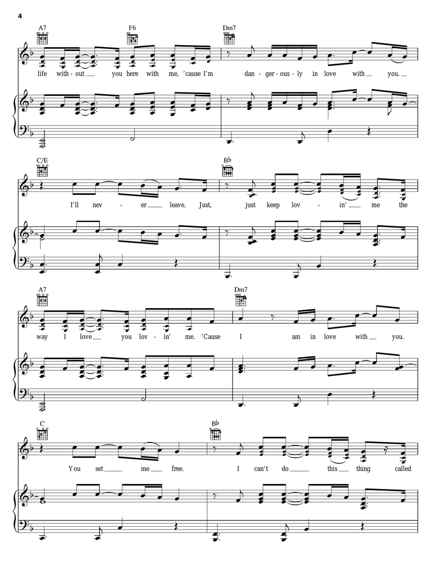 Dangerously In Love Piano, Vocal, Guitar scores gallery preview page 4