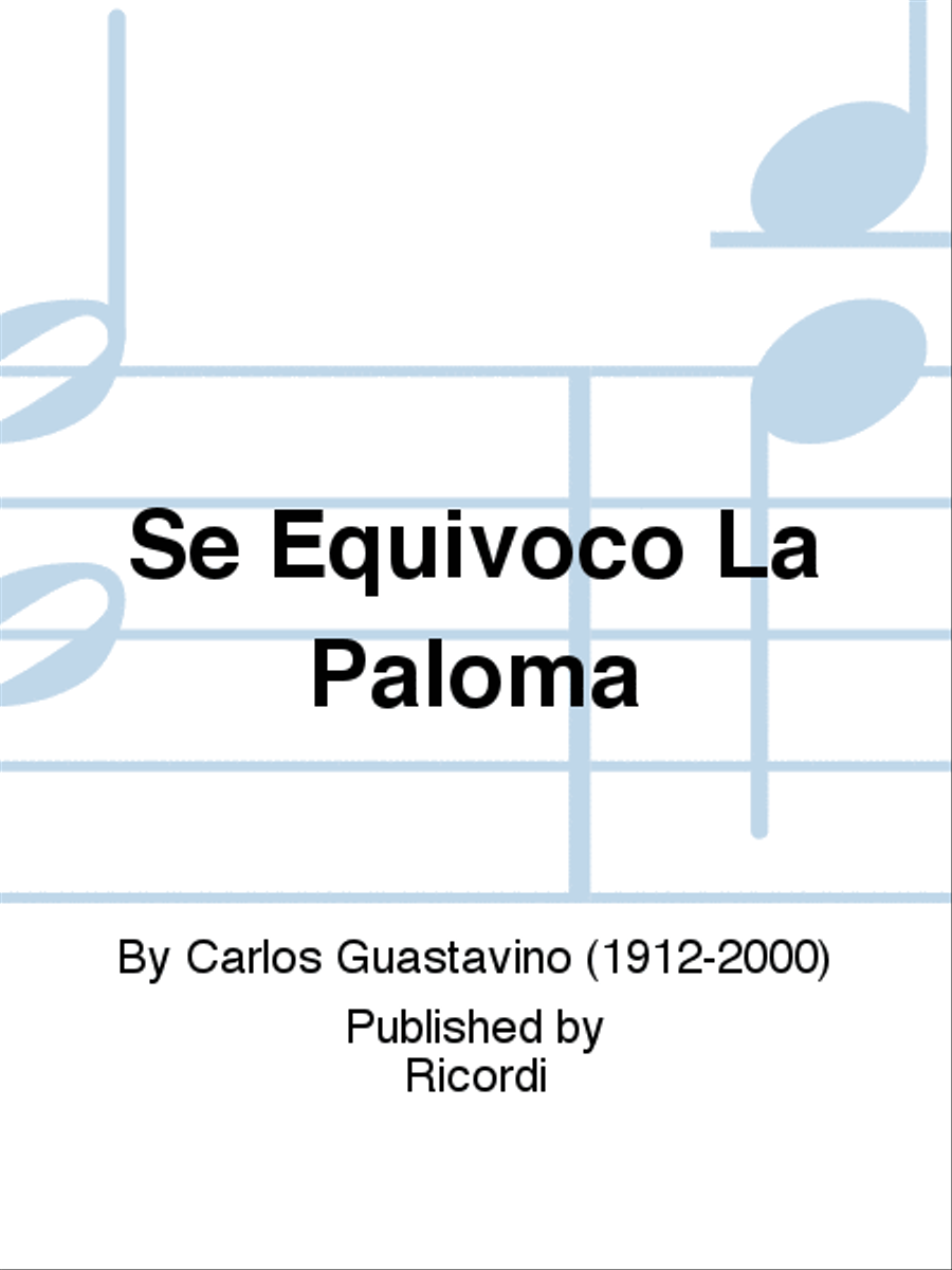 Se Equivoco La Paloma School and Community scores gallery preview page 1