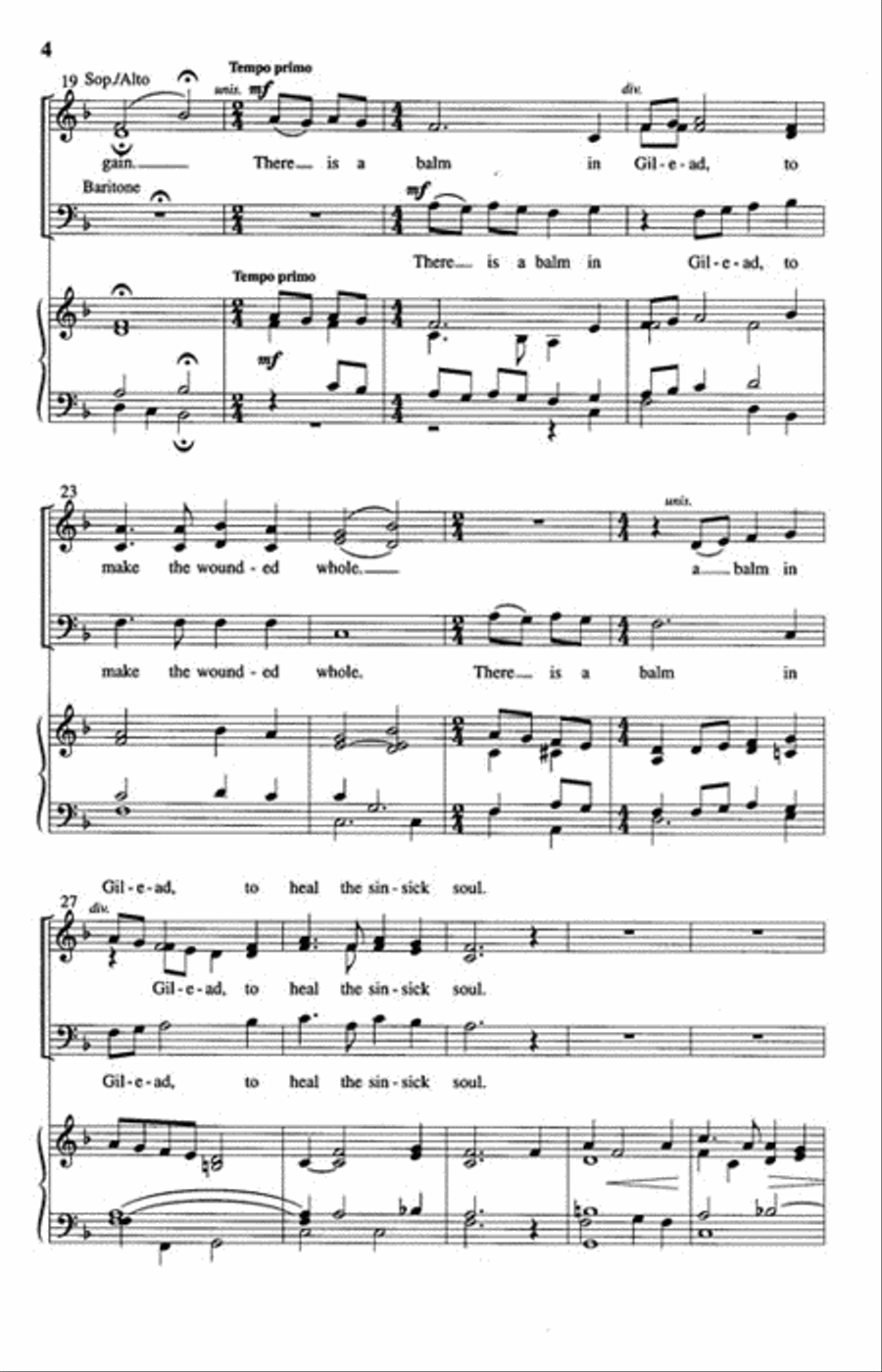There Is a Balm in Gilead 3-Part scores gallery preview page 3