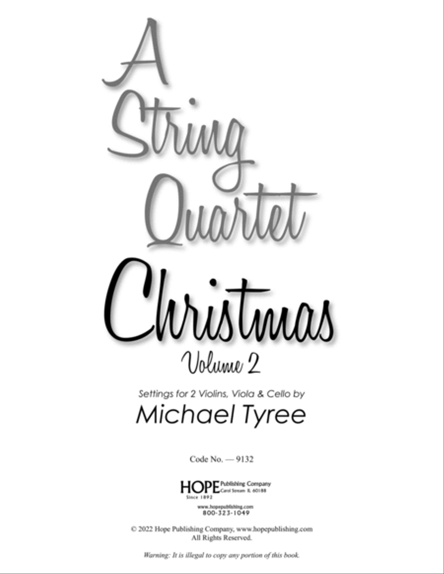 String Quartet Christmas Vol 2, A-Digital Download String Quartet scores gallery preview page 3