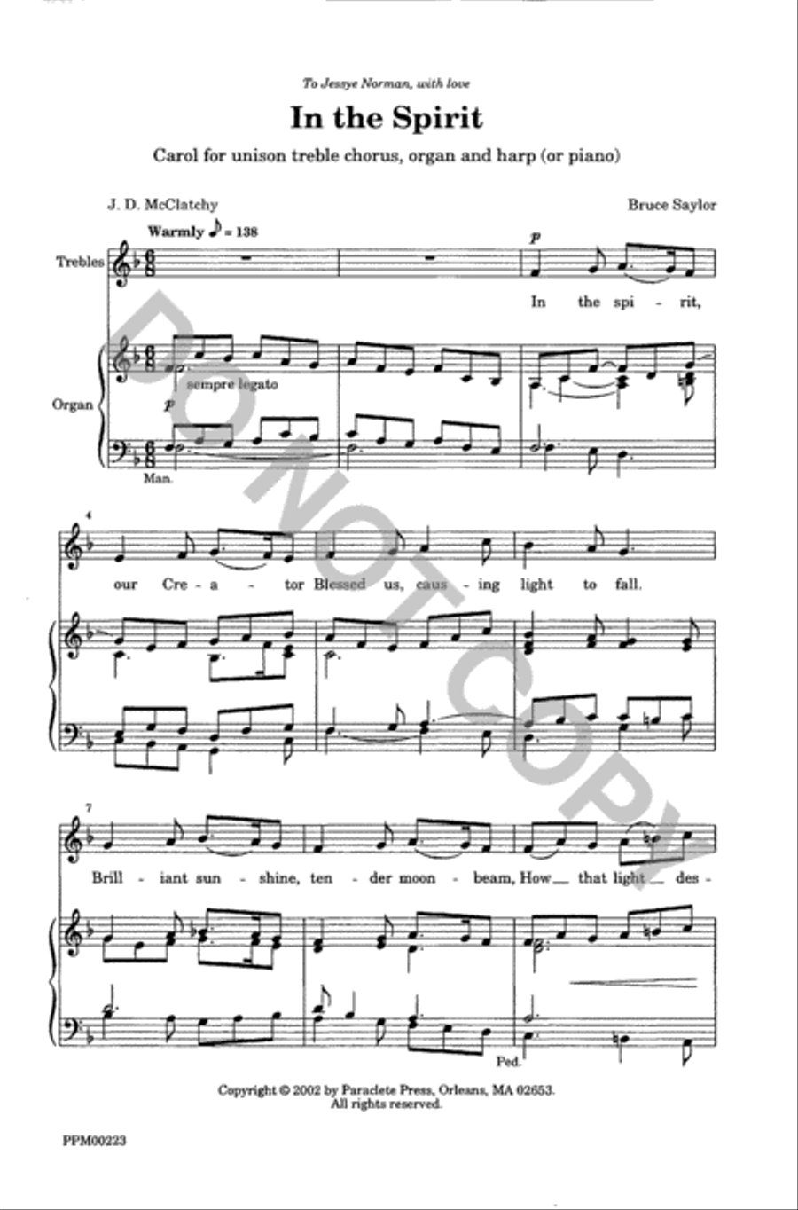 In the Spirit Unison Choir scores gallery preview page 2