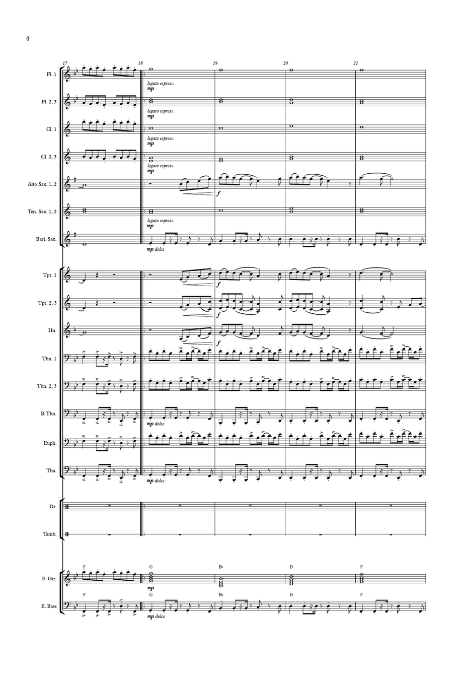 What Is Love Concert Band scores gallery preview page 4