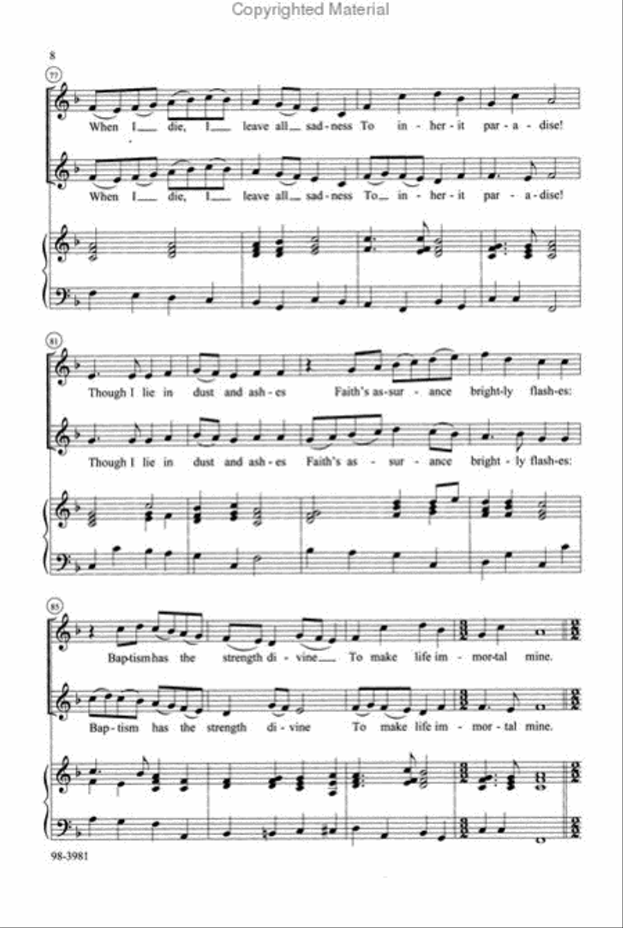 God's Own Child, I Gladly Say It (Hildebrand) Unison Choir scores gallery preview page 3