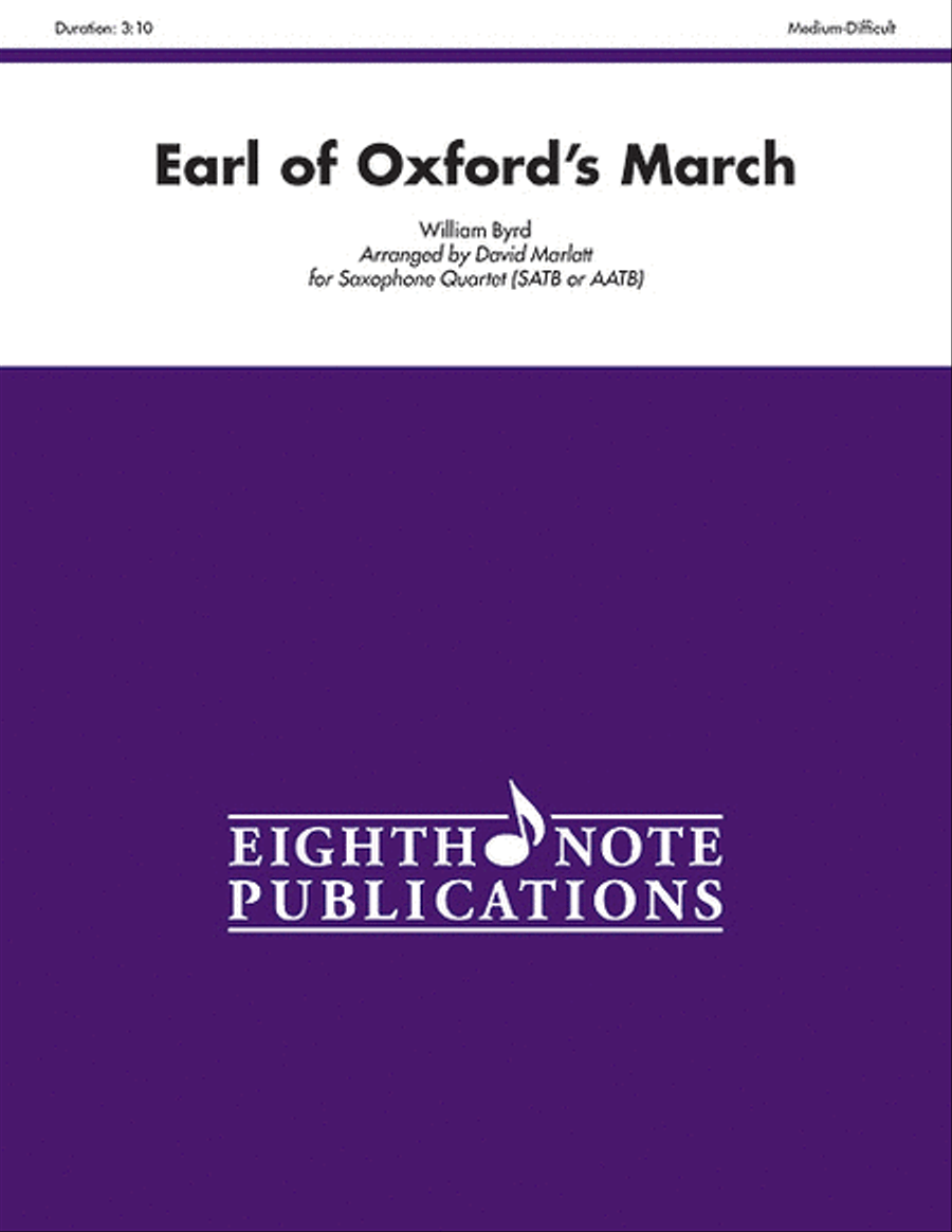Earl of Oxford's March Small Ensemble scores gallery preview page 1