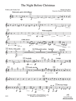 The Night Before Christmas: (wp) B-flat Tuba T.C.
