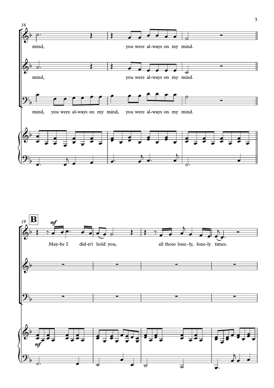 Always On My Mind 3-Part scores gallery preview page 3