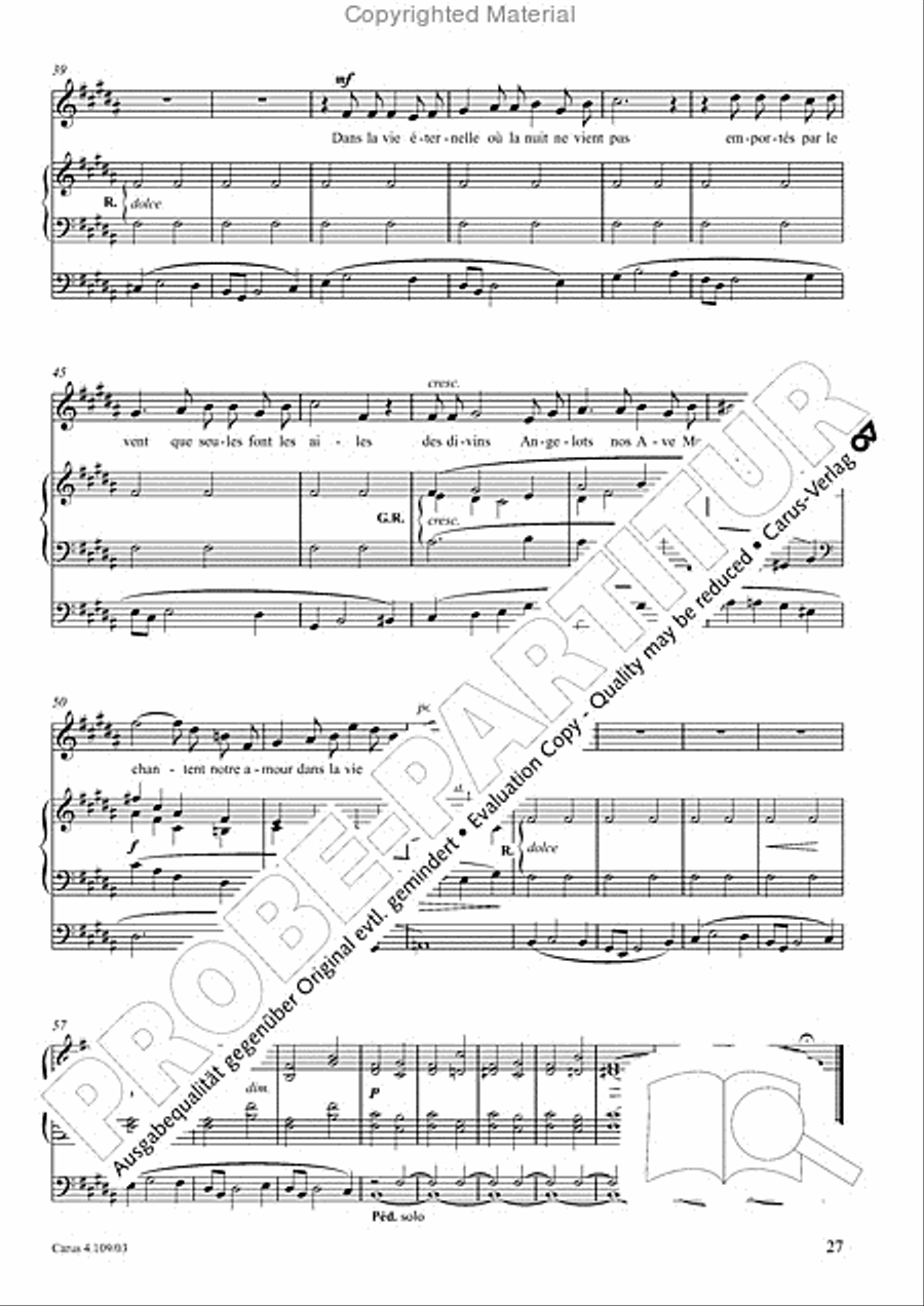 Shorter sacred works. Vol. 15 of the Vierne Complete Edition (Vierne: Kleinere Kirchenwerke. Bd. 15 der Vierne-Gesamtausgabe) Organ scores gallery preview page 28