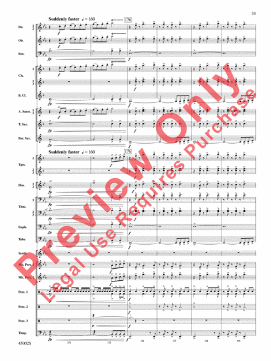 Winds of Change Concert Band scores gallery preview page 34