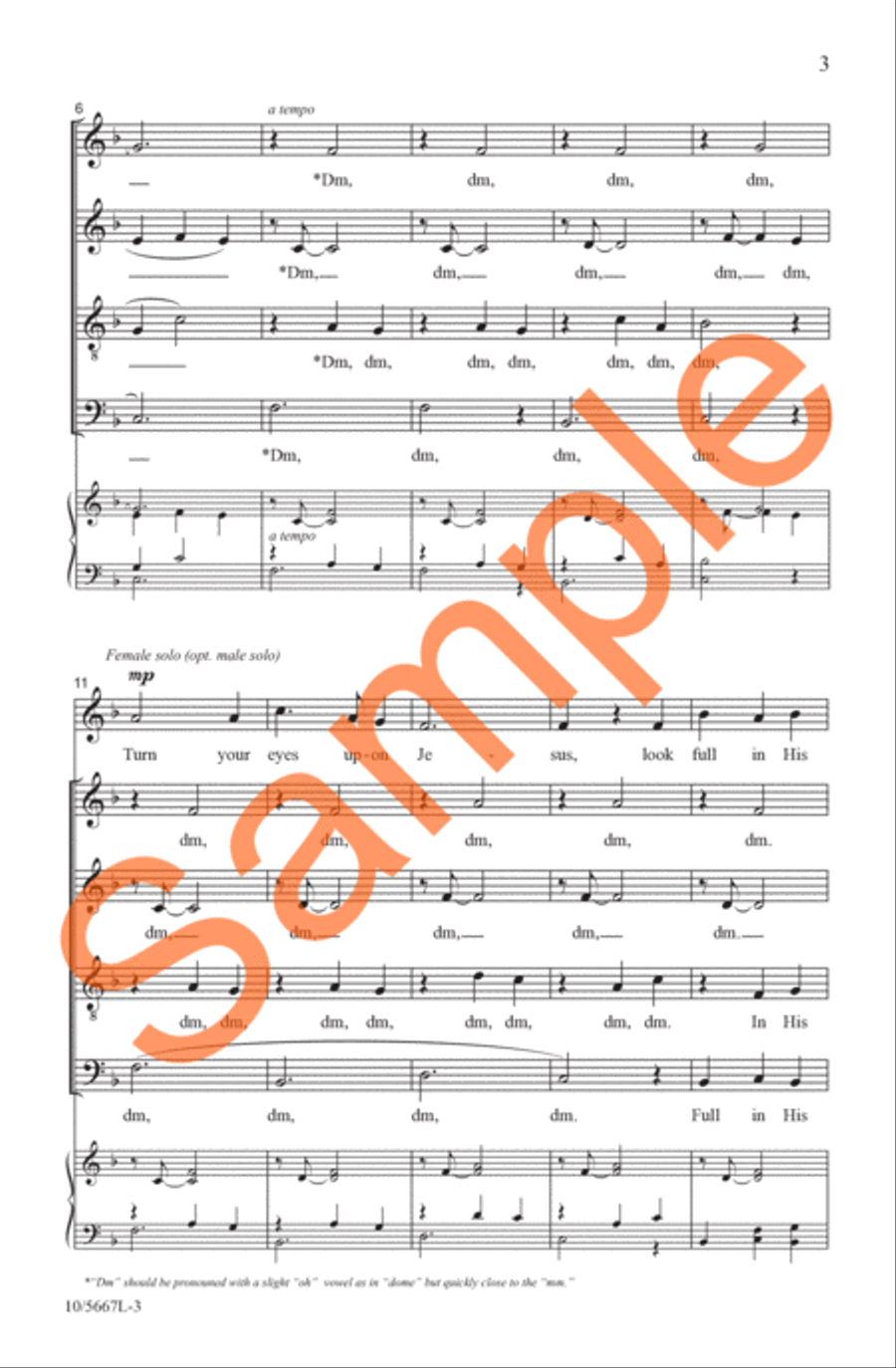Turn Your Eyes Upon Jesus 4-Part scores gallery preview page 4