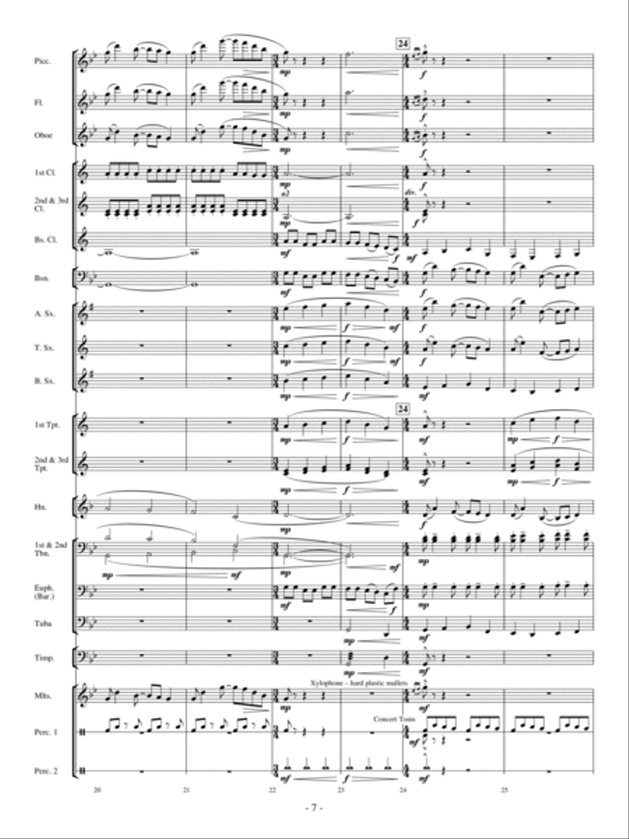 Amid the Great Displace Concert Band scores gallery preview page 6