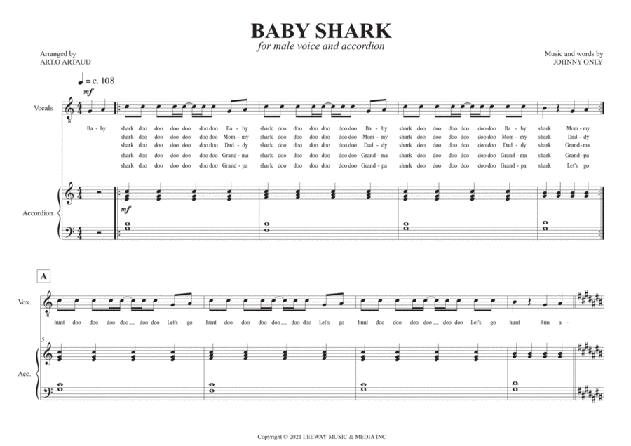 Baby Shark Baby Shark Chamber Music scores gallery preview page 1