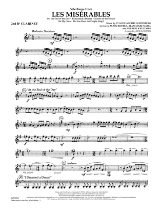 Selections from Les Miserables (arr. Bob Lowden) - Bb Clarinet 2