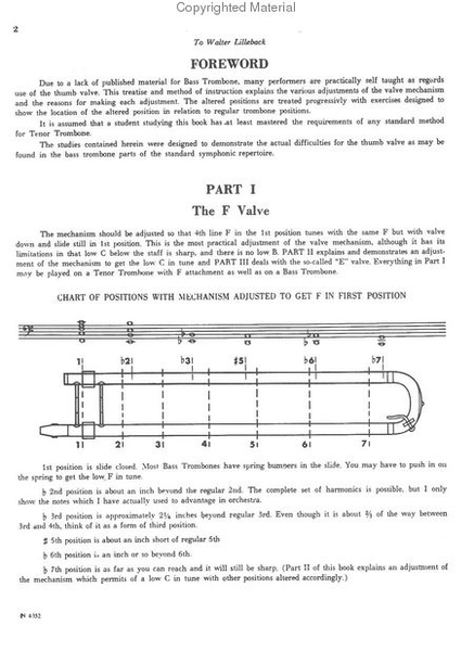 Method For Bass Trombone