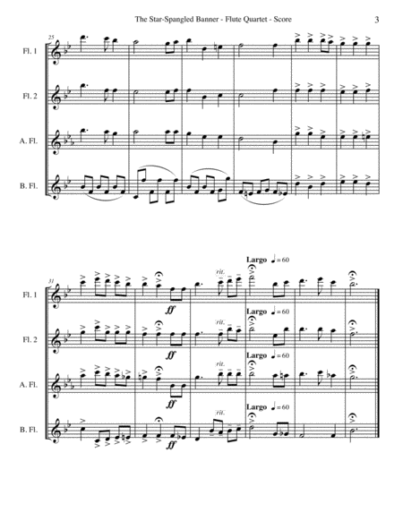 The Star-Spangled Banner for Flute Quartet image number null