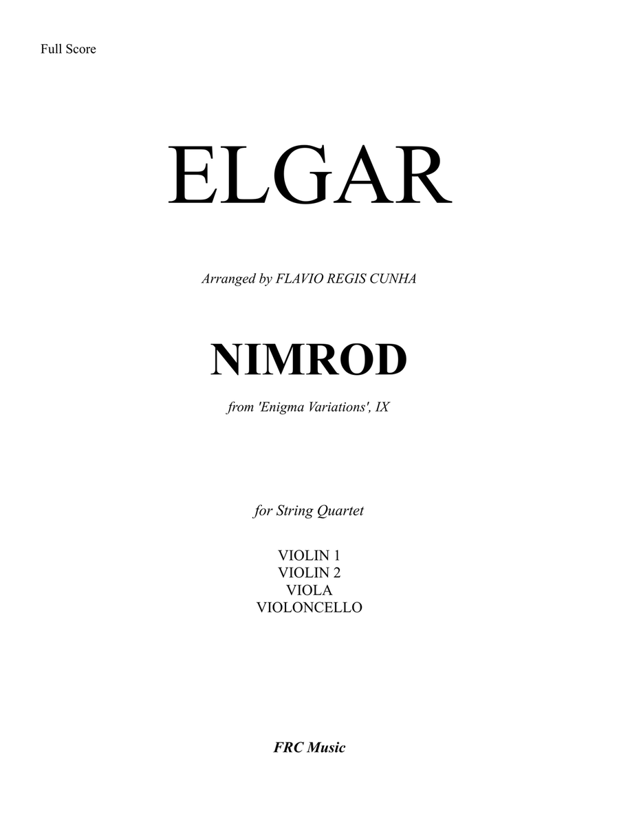 NIMROD from 'Enigma Variations', n. IX (for STRING QUARTET) String Quartet scores gallery preview page 2