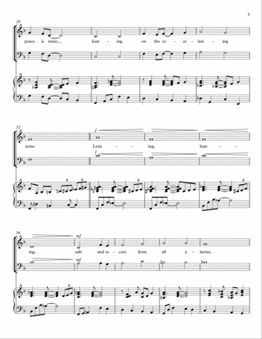Leaning on the Everlasting Arms 4-Part scores gallery preview page 3