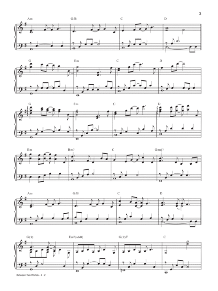 Between Two Worlds Piano Solo scores gallery preview page 2
