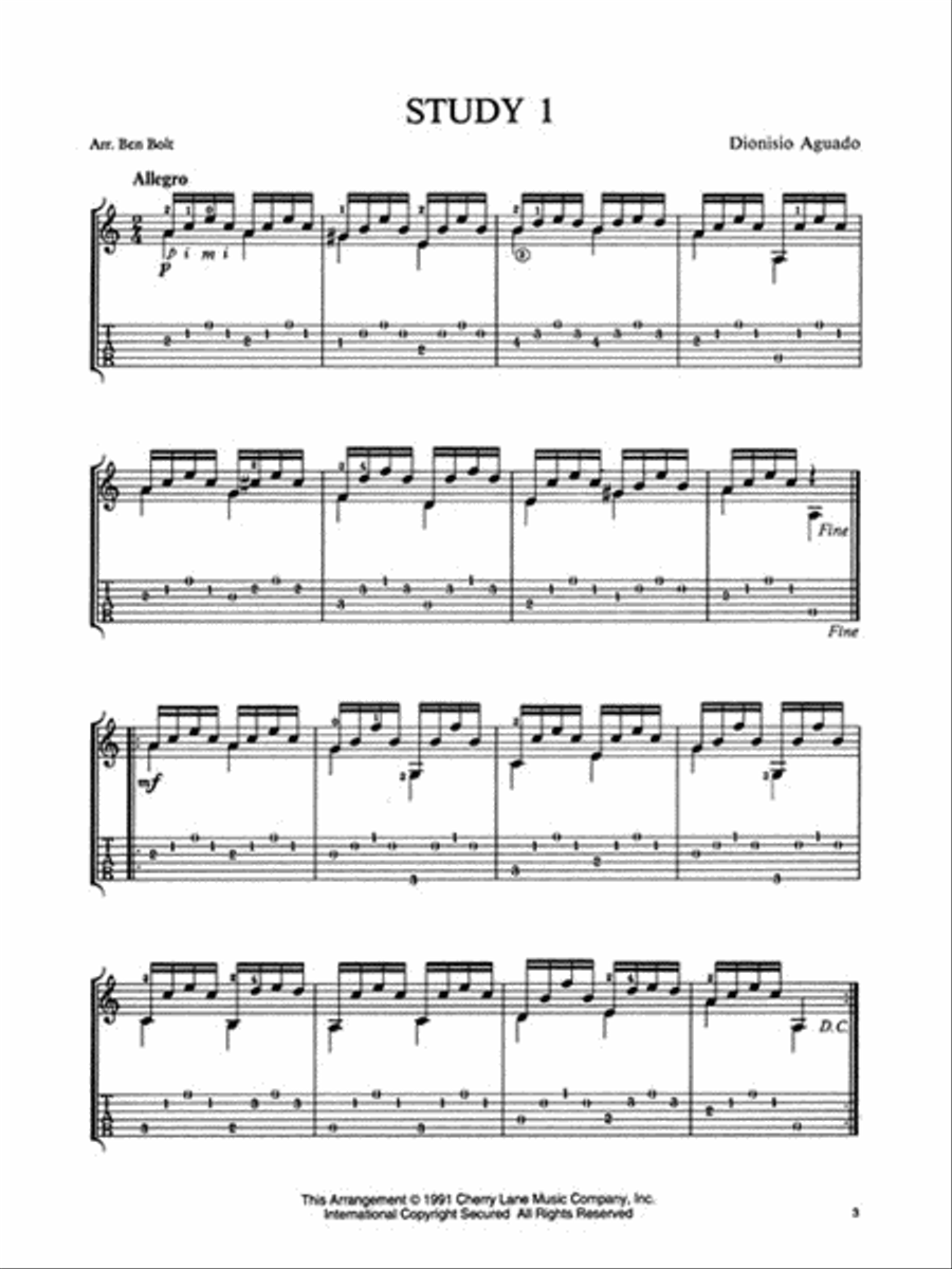 39 Progressive Solos for Classical Guitar Acoustic Guitar scores gallery preview page 3