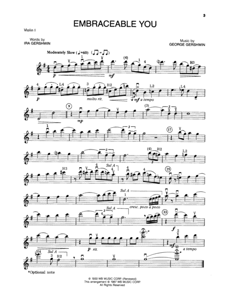 George Gershwin: 1st Violin