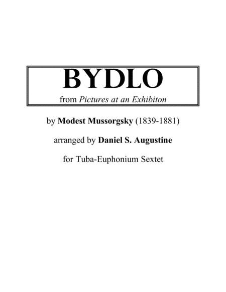 Bydlo from "Pictures at an Exhibition" image number null
