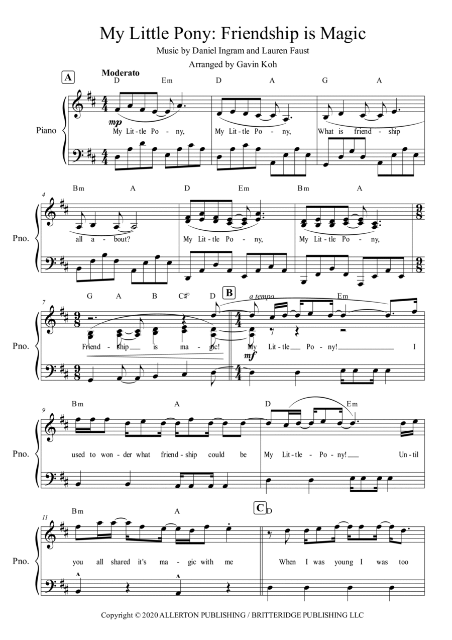 My little pony music sales