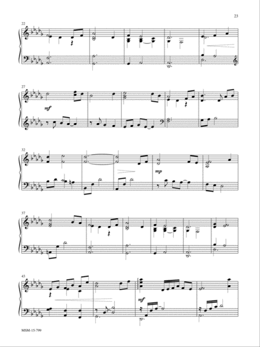 My Shepherd Will Supply My Need Piano Solo scores gallery preview page 2