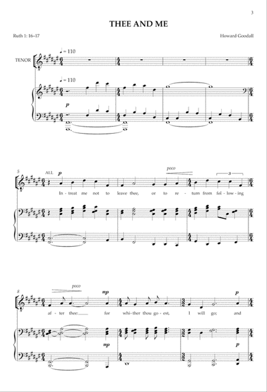 Thee and me from Every purpose under the heaven 4-Part scores gallery preview page 3