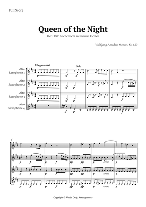 Queen of the Night Aria by Mozart for Alto Sax Quartet
