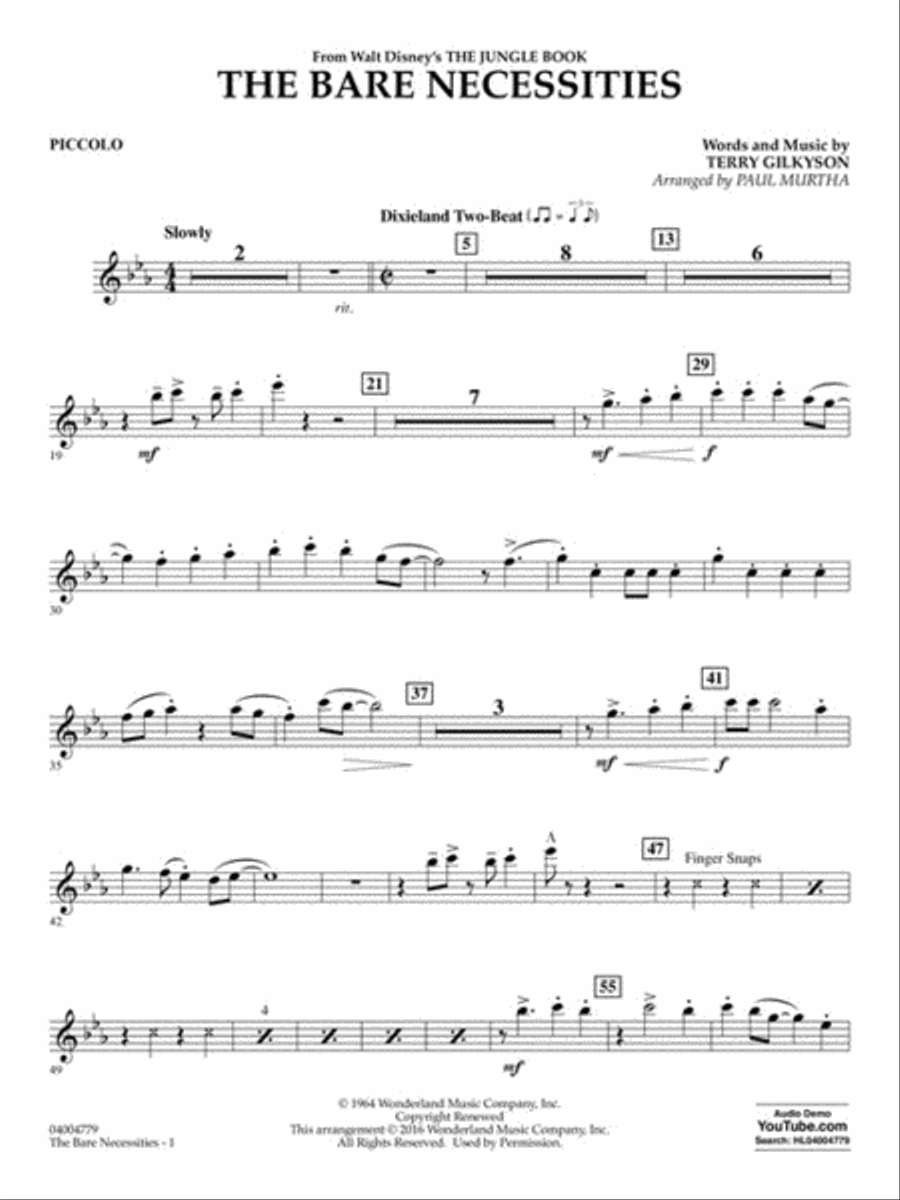 The Bare Necessities The Bare Necessities Concert Band scores gallery preview page 4