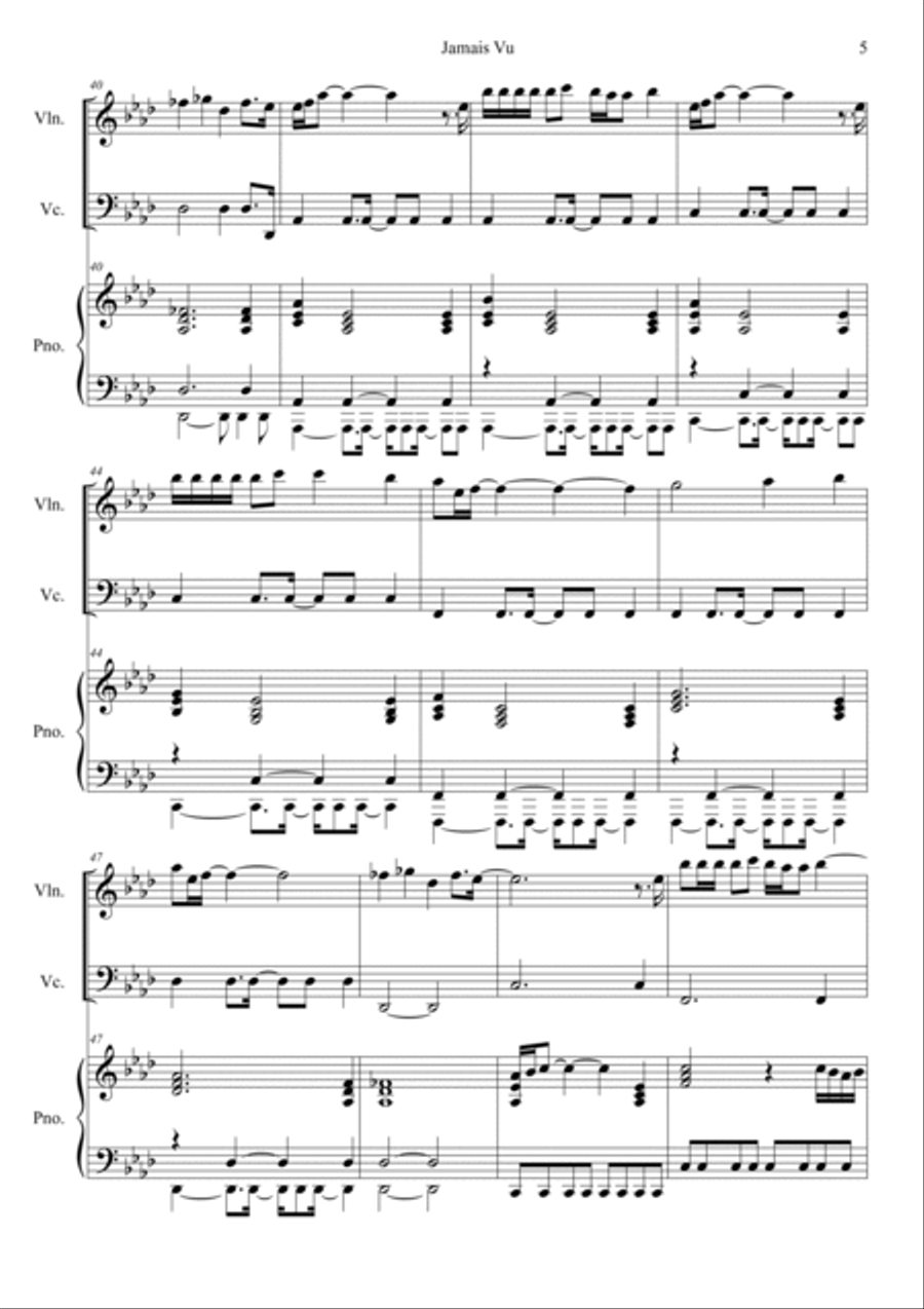 Jamais Vu Jamais Vu Piano Trio scores gallery preview page 5