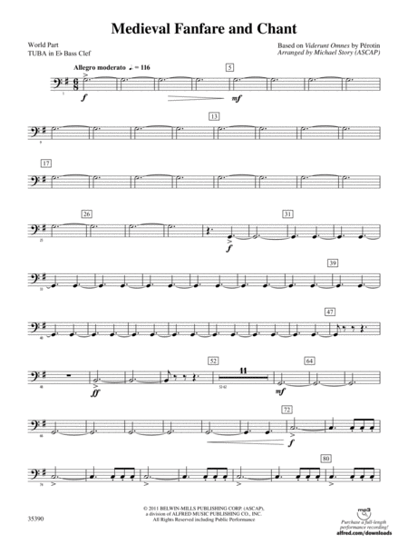 Medieval Fanfare and Chant: (wp) E-flat Tuba B.C.