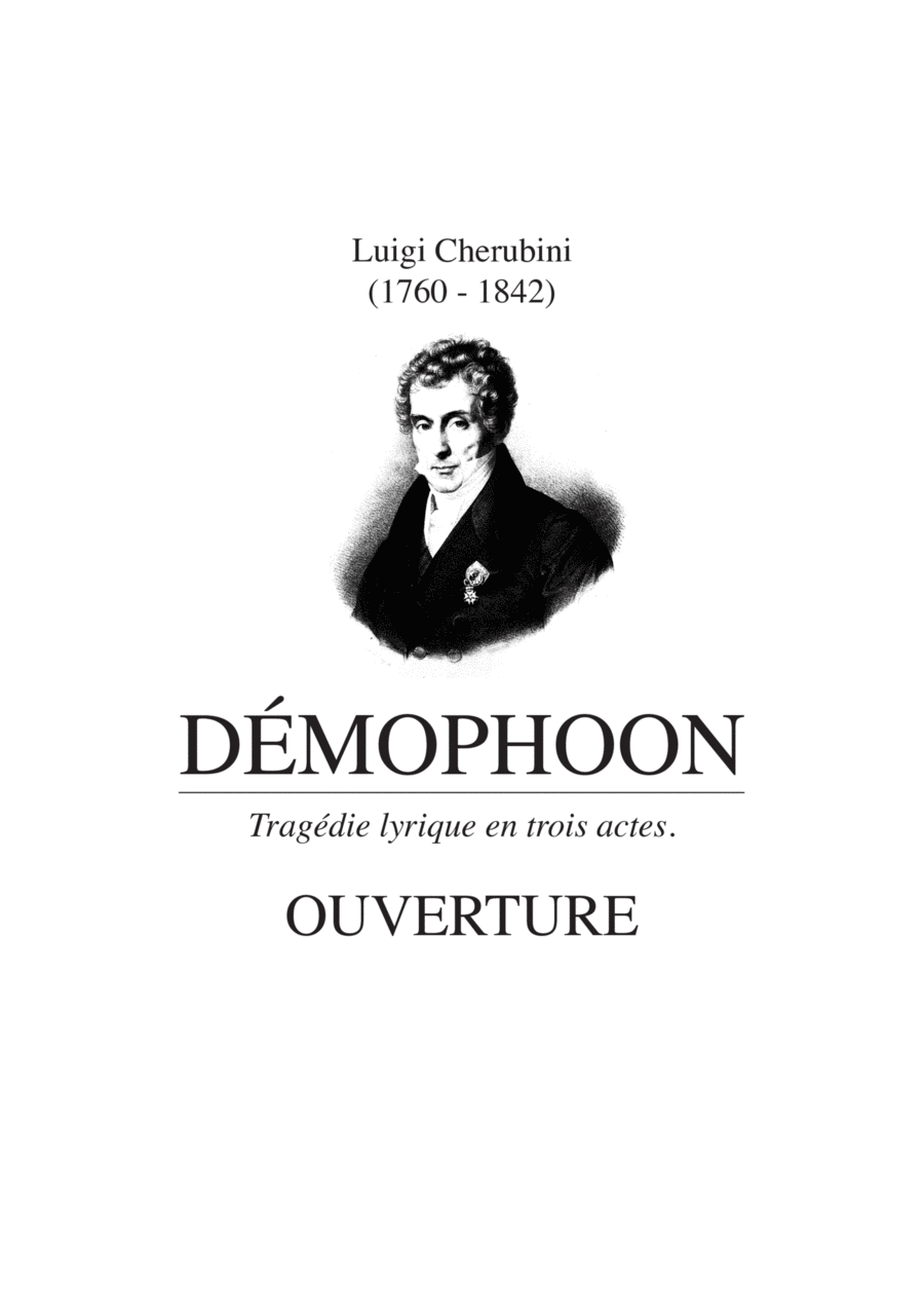 Luigi Cherubini - Démophoon Overture Full Orchestra scores gallery preview page 1