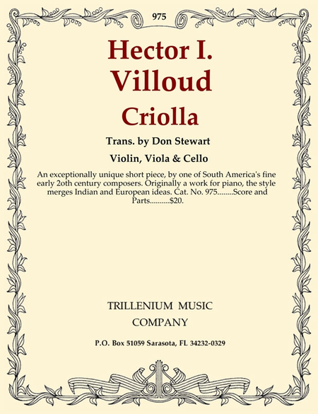 Criolla for String Trio