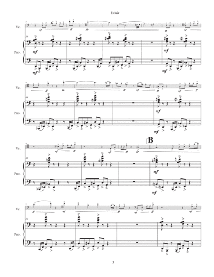 Éclair (2021) piano part Éclair (2021) piano part Piano Solo scores gallery preview page 3