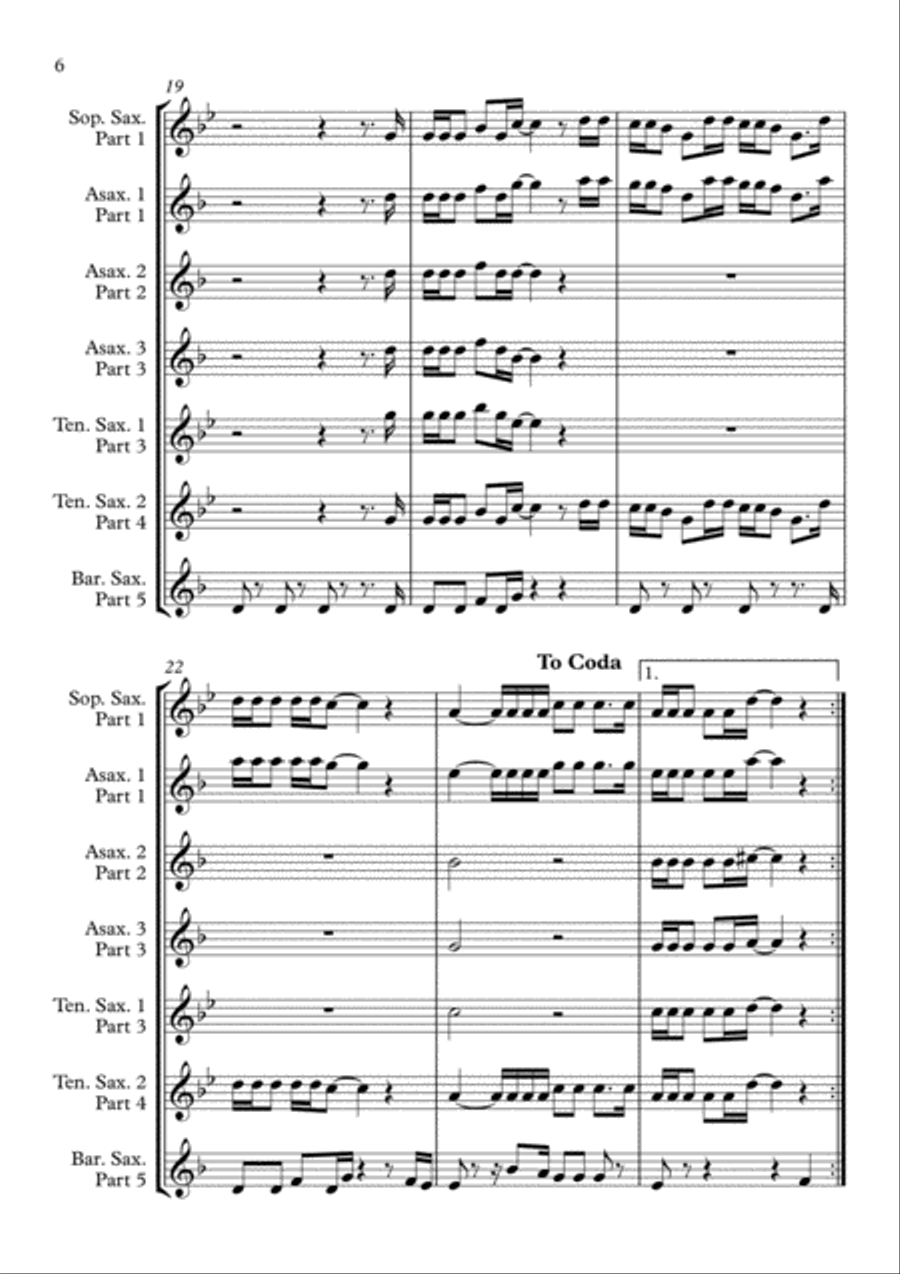 Another One Bites The Dust Woodwind Quintet scores gallery preview page 6
