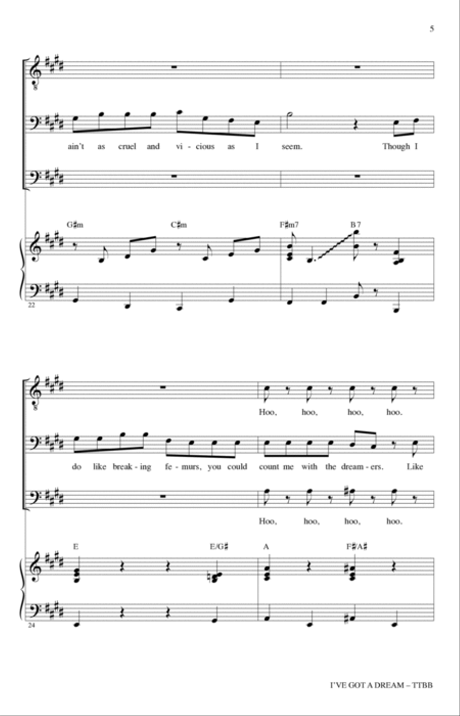 I've Got A Dream (from Tangled) (arr. Roger Emerson) TTBB scores gallery preview page 4