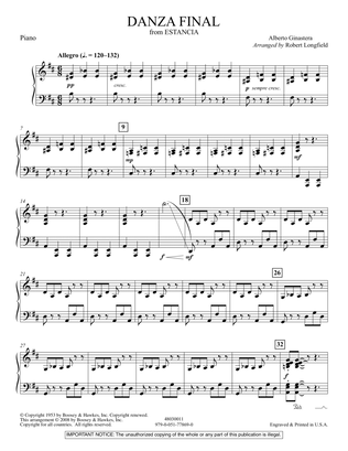 Danza Final (from "Estancia") - Piano