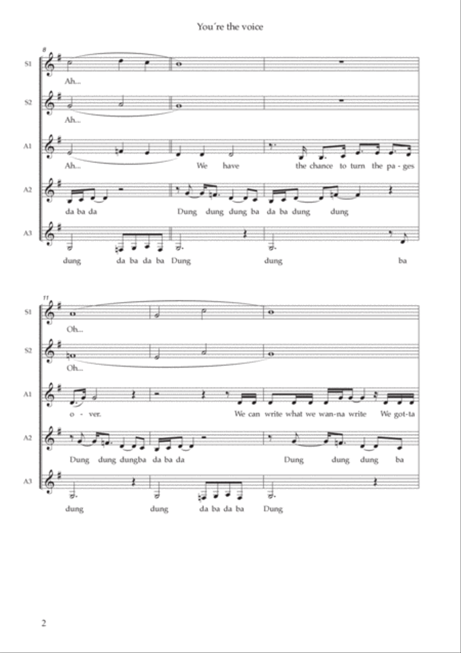 You're The Voice Choir scores gallery preview page 2