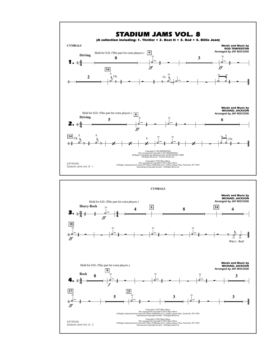 Stadium Jams Volume 8 (Michael Jackson) - Cymbals