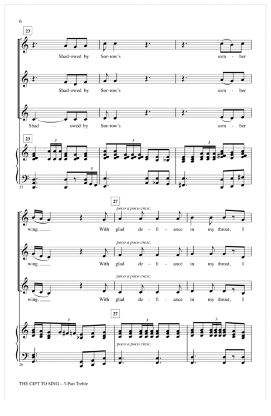 The Gift To Sing The Gift To Sing 3-Part scores gallery preview page 5