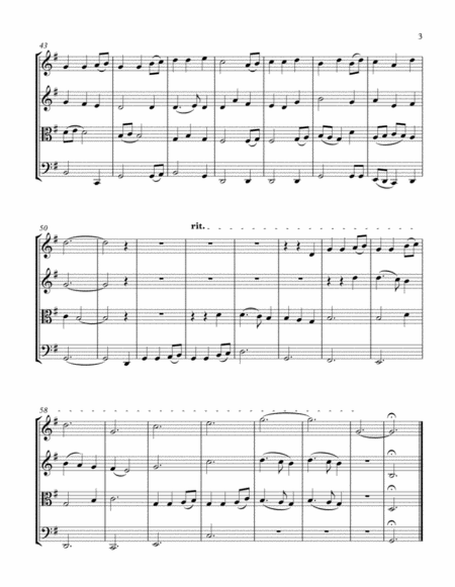 Away in a Manger (String Quartet) - Score and parts image number null