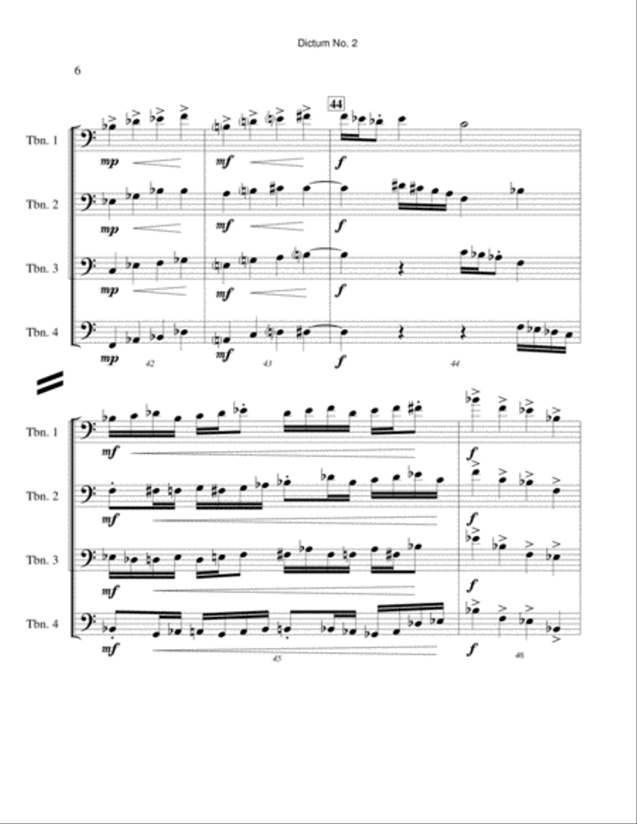 Dictum No. 2 Dictum No. 2 Brass Ensemble scores gallery preview page 6