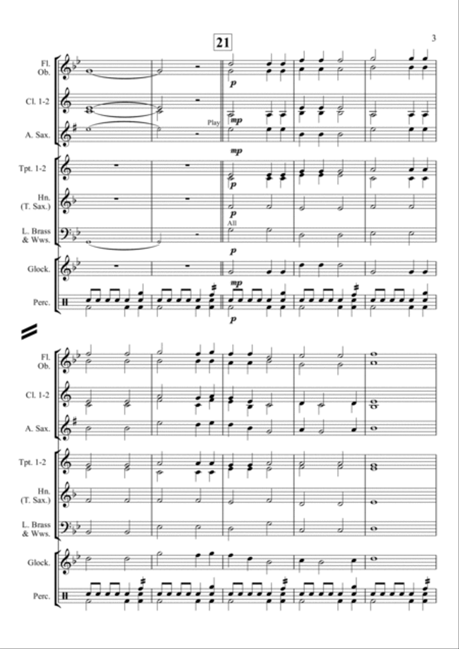 Land of the Silver Birch Large Ensemble scores gallery preview page 3