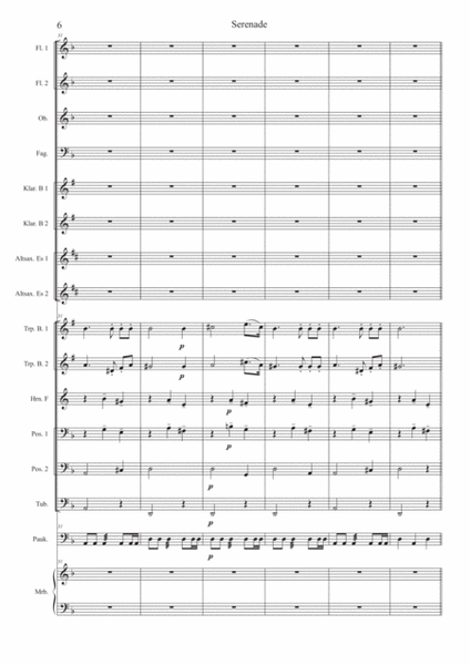 Serenade aus Schwanengesang - Franz Schubert arrangiert für Sinfonisches Bläserensemble
