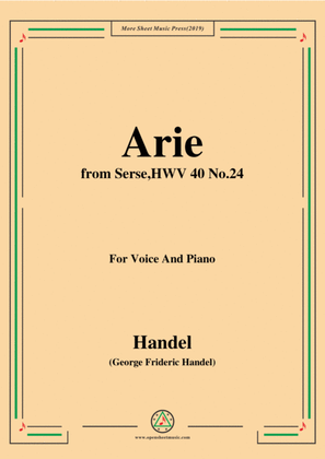 Book cover for Handel-Arie,from Serse HWV 40 No.24,for Voice&Piano