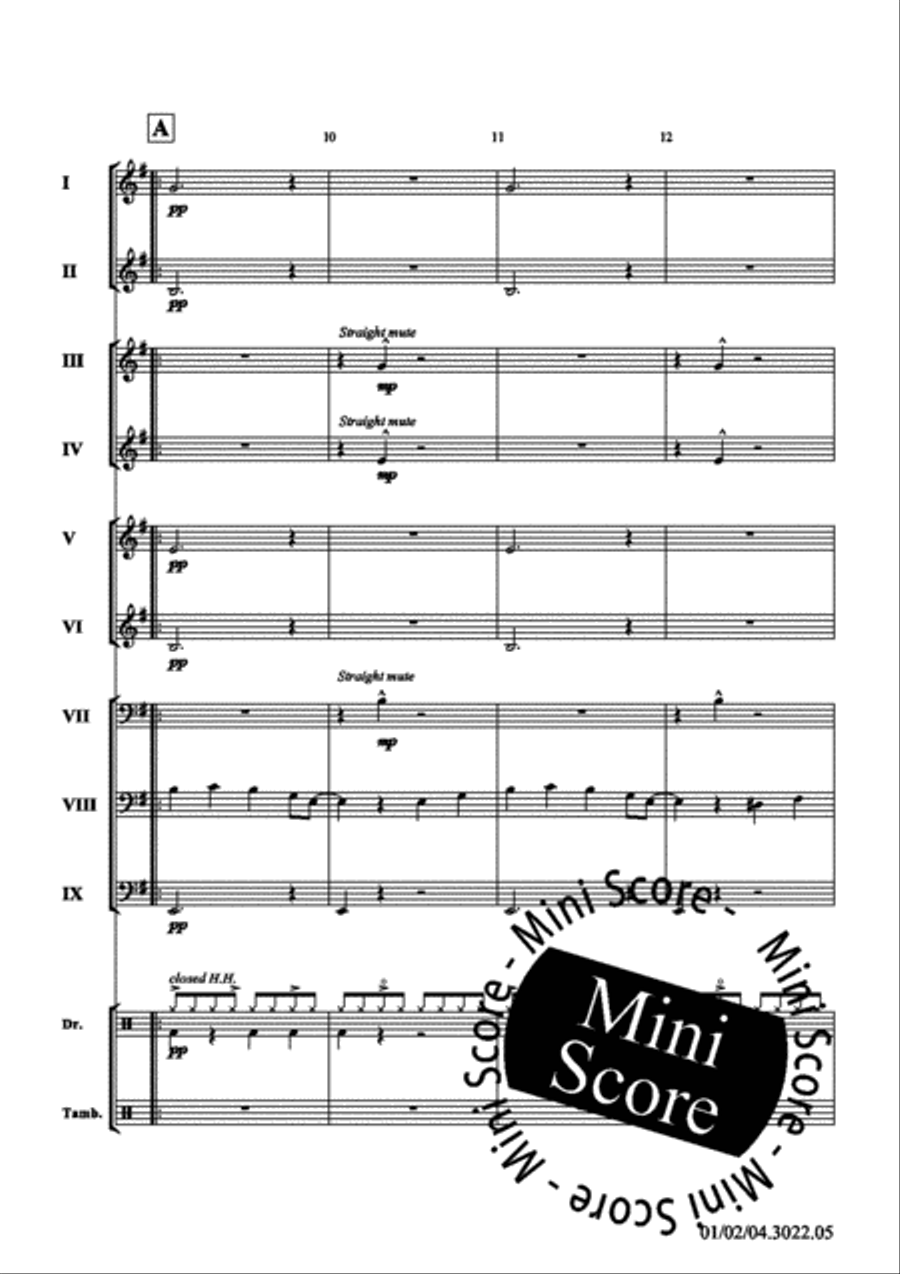Our Man in Beirut Fanfare Band scores gallery preview page 7