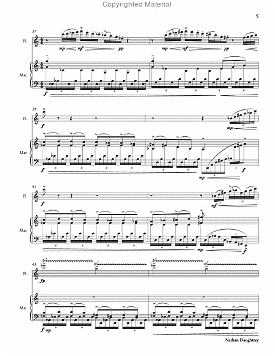 Extraordinary Correspondence, An (score & parts) Flute scores gallery preview page 6