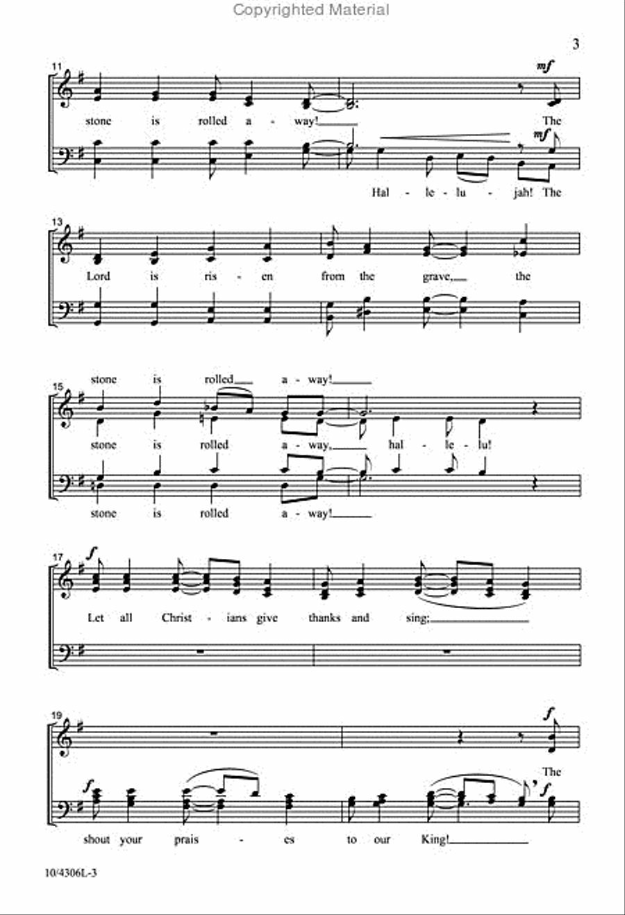 The Stone Is Rolled Away 4-Part scores gallery preview page 3