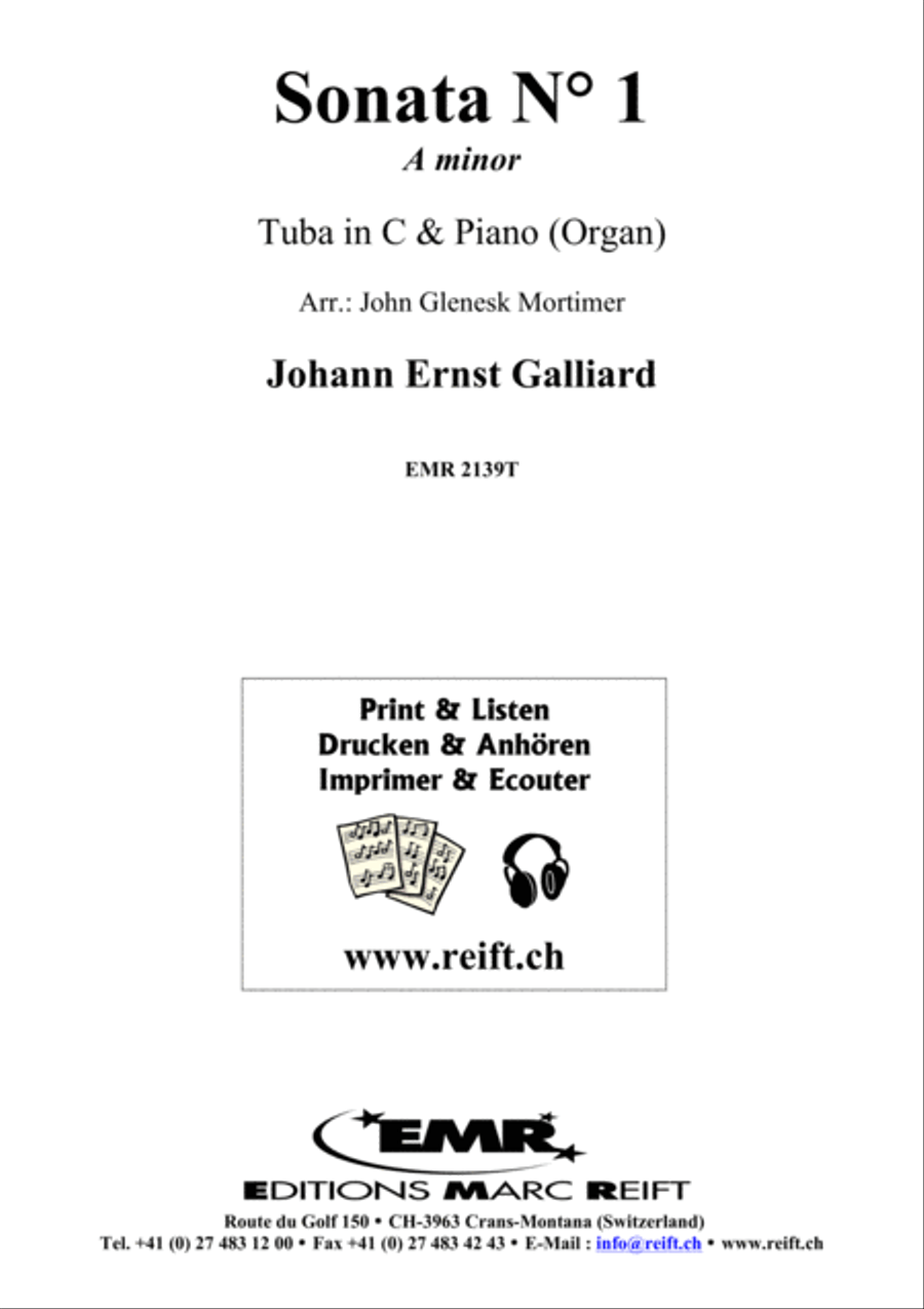 Sonata No. 1 in A minor Tuba scores gallery preview page 2