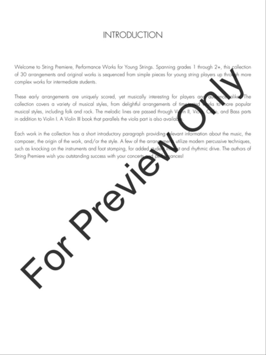String Premiere - Bass String Orchestra scores gallery preview page 3